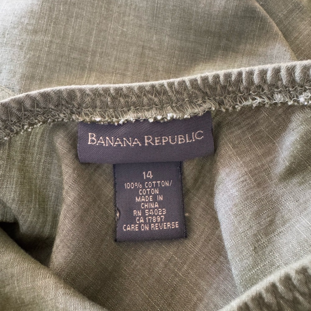 Banana Republic cotton pleated hem skirt 14 - Picture 5 of 5